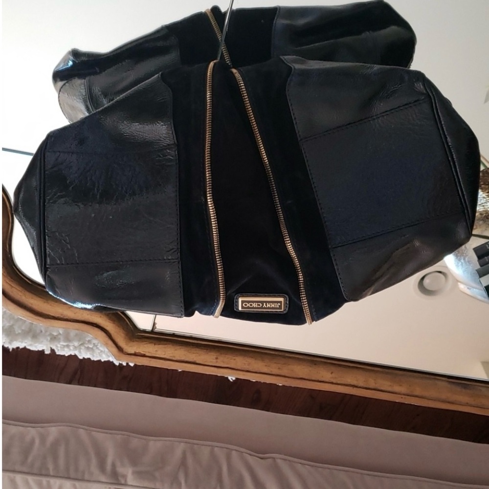 Authentic Jimmy Choo Expandable Satchel - Picture 6 of 11